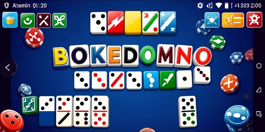 Screenshot gameplay seru BOKEDOMINO dengan grafis menarik.