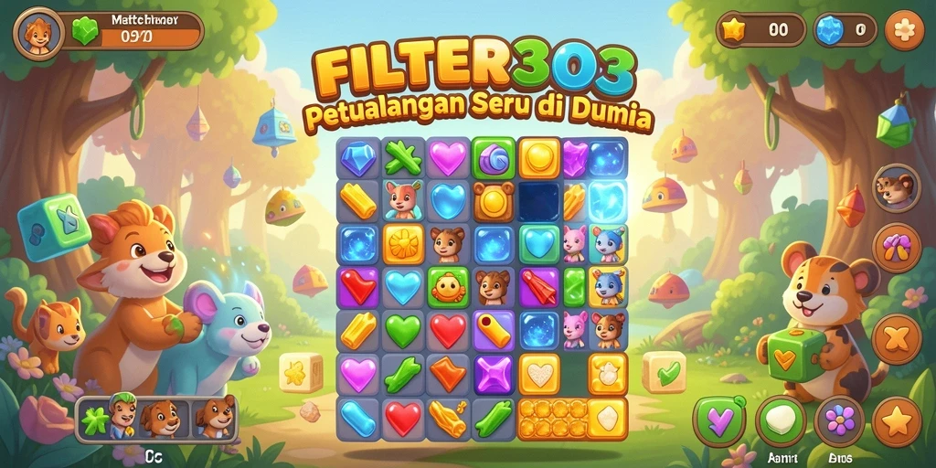 Gameplay MATCH-3 seru dengan grafik yang menawan.