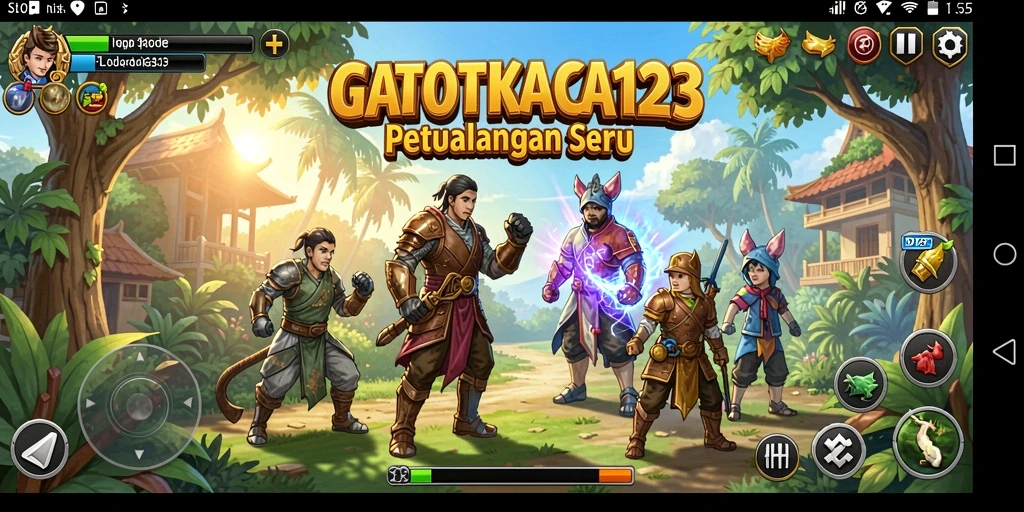 Tangkapan layar GATOTKACA123 menunjukkan aksi gameplay yang seru dan interaktif.