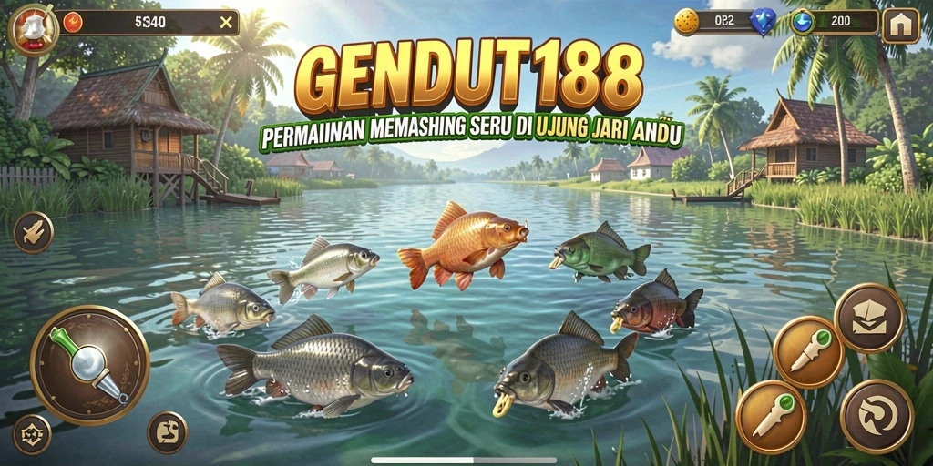Screenshot utama GENDUT188 menampilkan gameplay memancing yang mendebarkan.