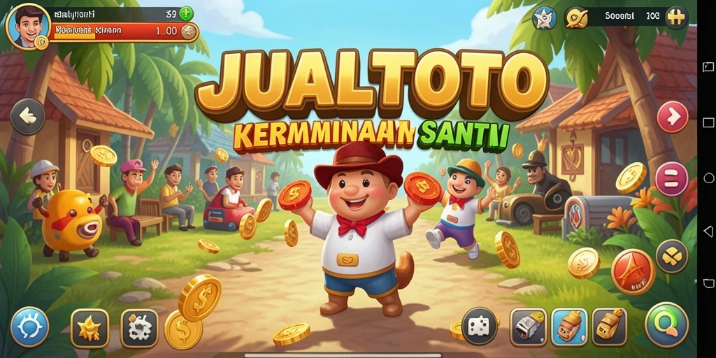 Tampilan gameplay santai JUALTOTO dengan grafik cerah.