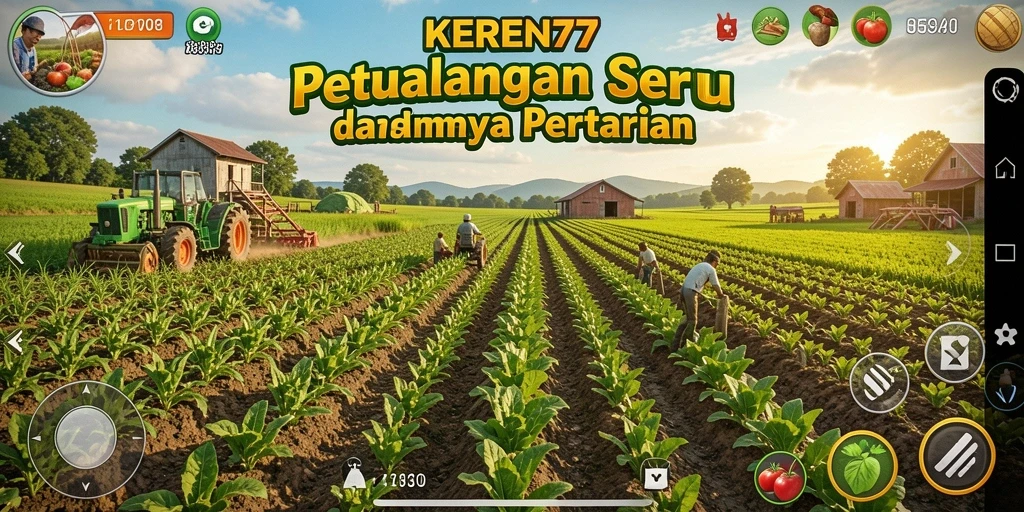 Tampilan menarik gameplay KEREN77 yang menampilkan aktivitas bertani.
