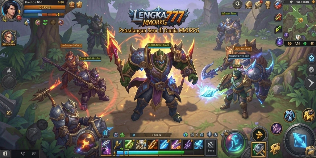 Tampilan gameplay LENGKAP777 yang memukau dalam petualangan MMORPG.