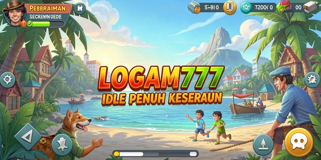 Tampilan gameplay LOGAM777 dengan aksi memukau dalam mode Idle.