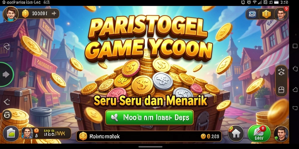 Tangkapan layar menunjukkan gameplay Tycoon yang dinamis dan interaktif.