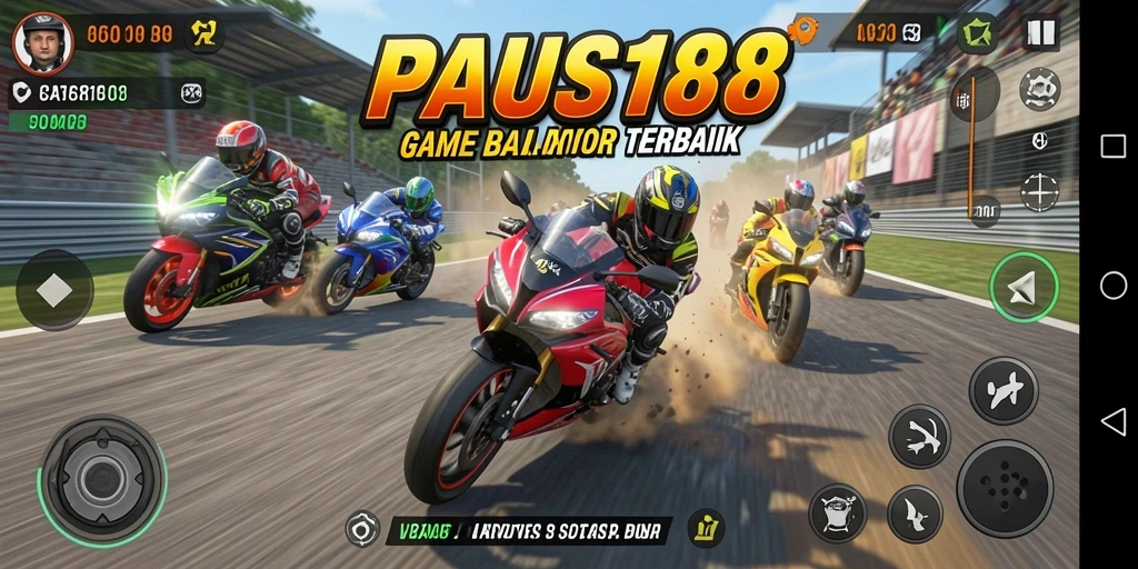 Gameplay menegangkan dalam balapan motor di PAUS188.