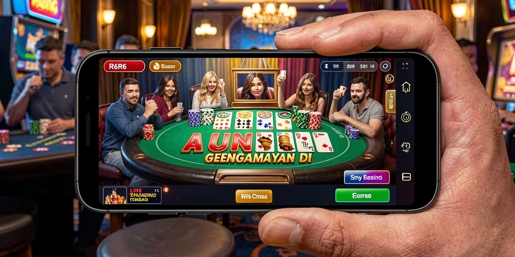 Tampilan gameplay Live Casino yang mendebarkan di R6R6.