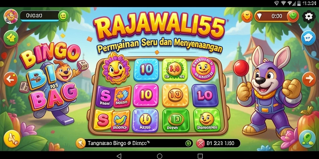 Tangkapan layar dari gameplay Bingo yang seru di RAJAWALI55.