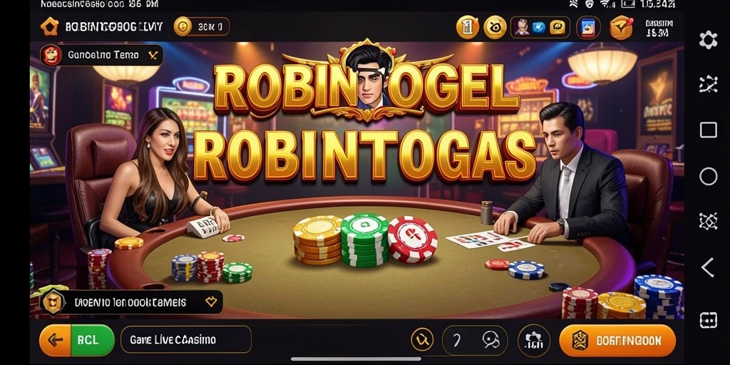 Tampilan gameplay Live Casino yang menakjubkan di ROBINTOGEL.