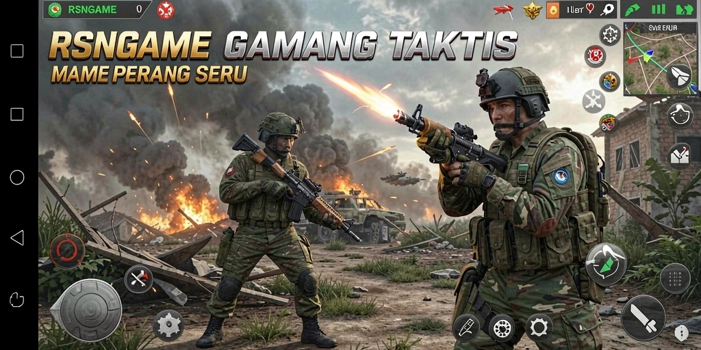 Tangkapan layar RSNGAME menampilkan aksi gameplay TPS yang menegangkan.