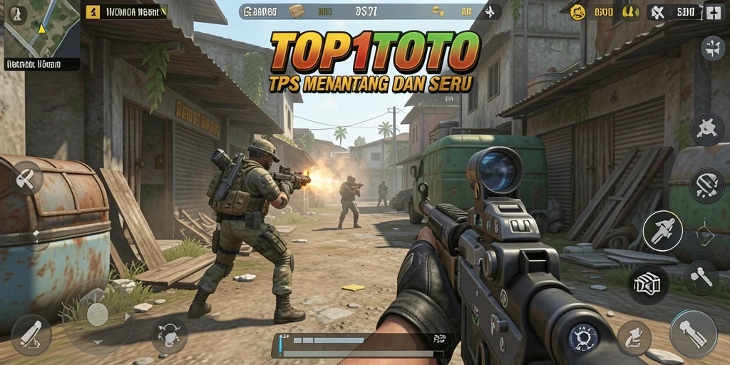 Tangkapan layar utama gameplay TPS TOP1TOTO yang penuh aksi.